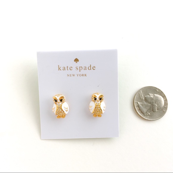 Kate spade star bright white owl earrings - Picture 3 of 5